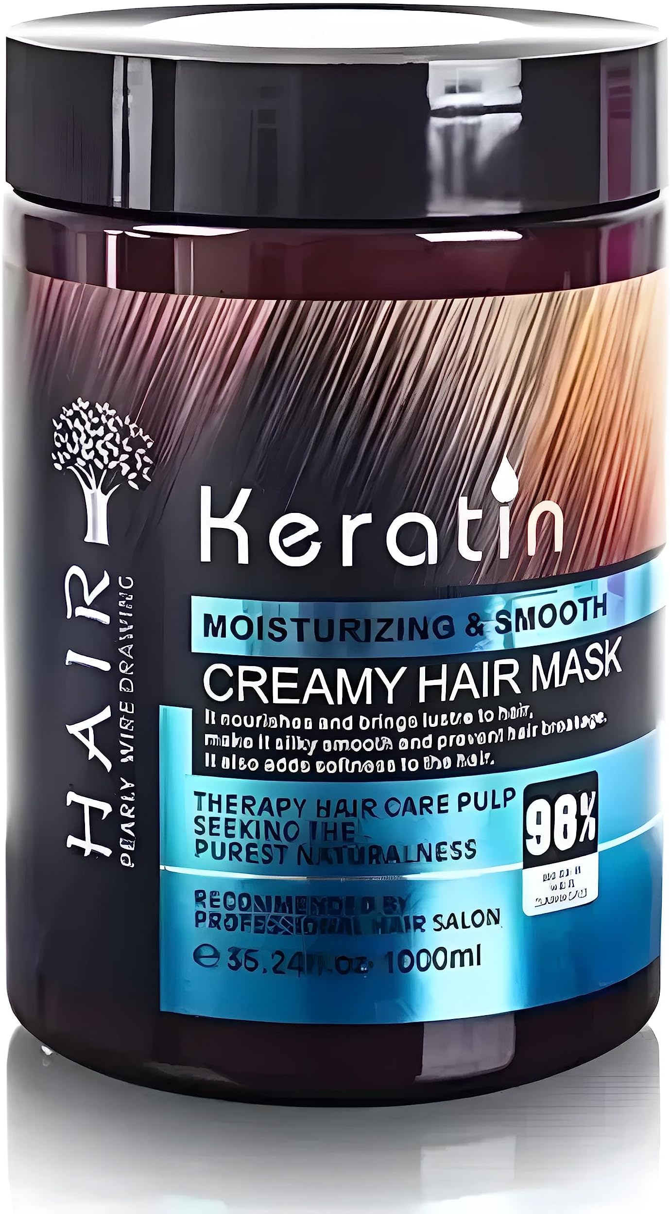 Professional Keratin Cream Hair Mask-Floral, Moisturizing & Smoothing For Dry Damaged (800 Gm),1 Count