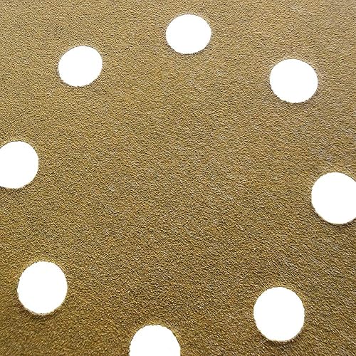 Miniatura 64 de Cierre de velcro Mestool 58-AP Gold de 5 pulgadas, con 8 agujeros, 60 granos, sin polvo, paquete de 100