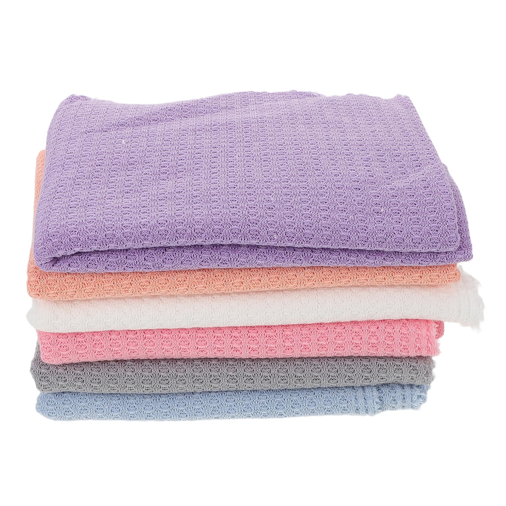 NOLITOY 6 Stück Teiliges Fotografie Wrap Elastische Neugeborenen Wickeldecken Atmungsaktive und Weiche Swaddle Tücher Weiß Rosa Hellblau für Fotoshootings