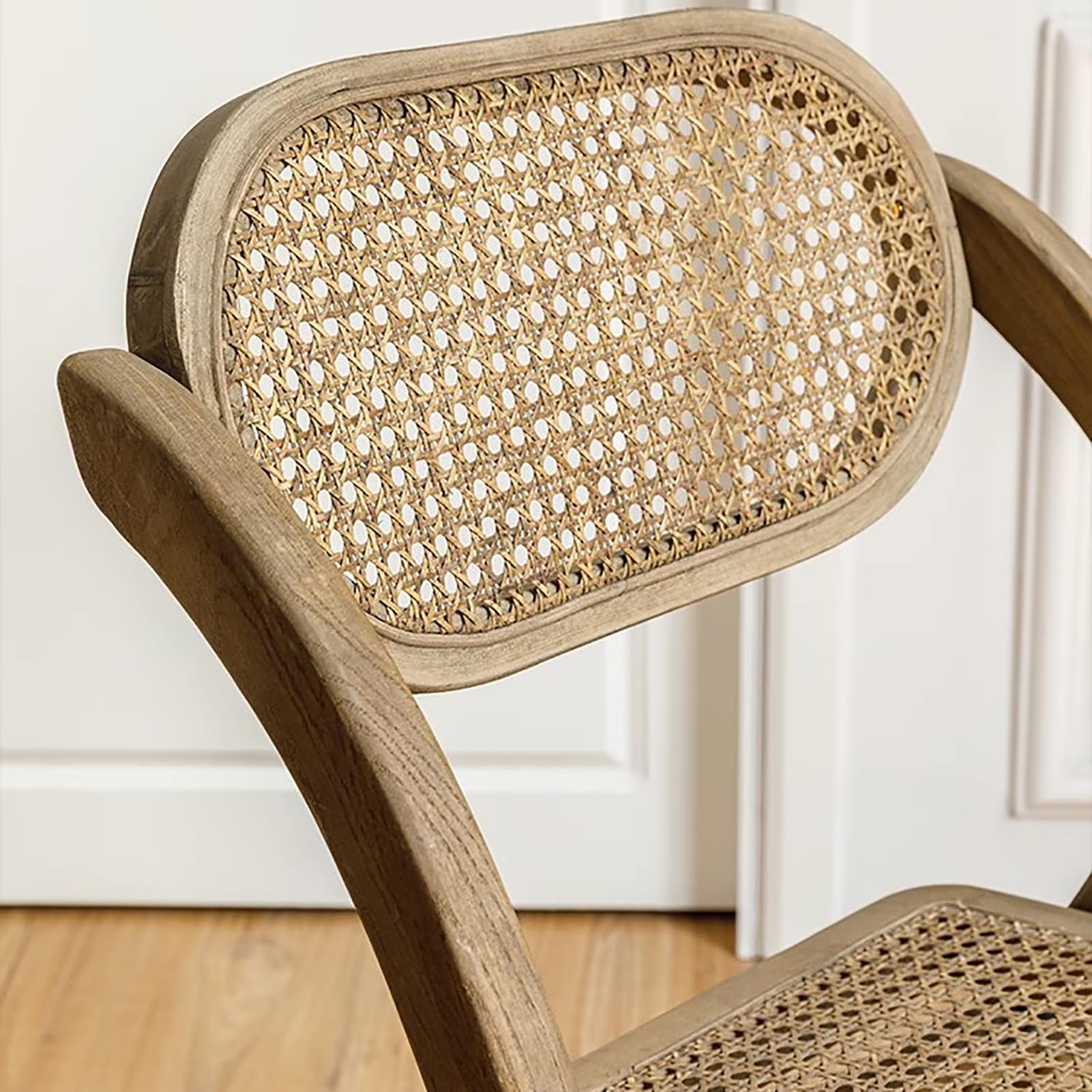 Amazon｜WestUx レトロな藤のダイニングチェア、キッチン