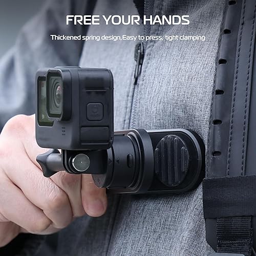 Miniatura 4 de ULANZI Soporte de mochila para Gopro, Go Quick II magnético con clip de succión para soporte de correa de hombro de liberación rápida, accesorios