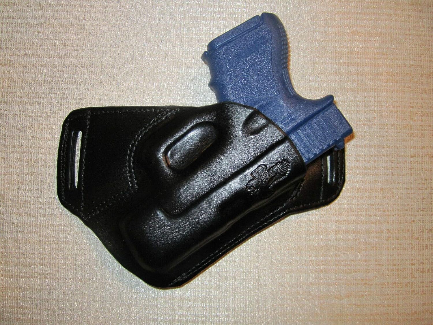 FITS Glock 26 & 27 & 33 Leather SOB, OWB Belt Holster, RH, Ultra Slim Design