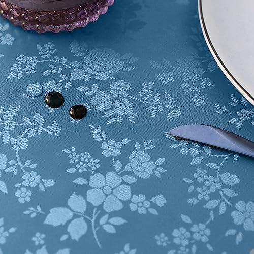 Miniatura 6 de Jeloris Mantel de vinilo impermeable, mantel rectangular de plástico pesado, mantel de vinilo lavable a prueba de derrames, a prueba de aceite, para