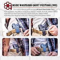 Vista 5 de M&P M2.0 4 & 4.25" IWB KYDEX Holster Fit Smith & Wesson M&P 9mm.40 M2.0 4 & 4.25" Barrel Pistol, Inside Waistband Concealed Carry, Adjustable Cant &