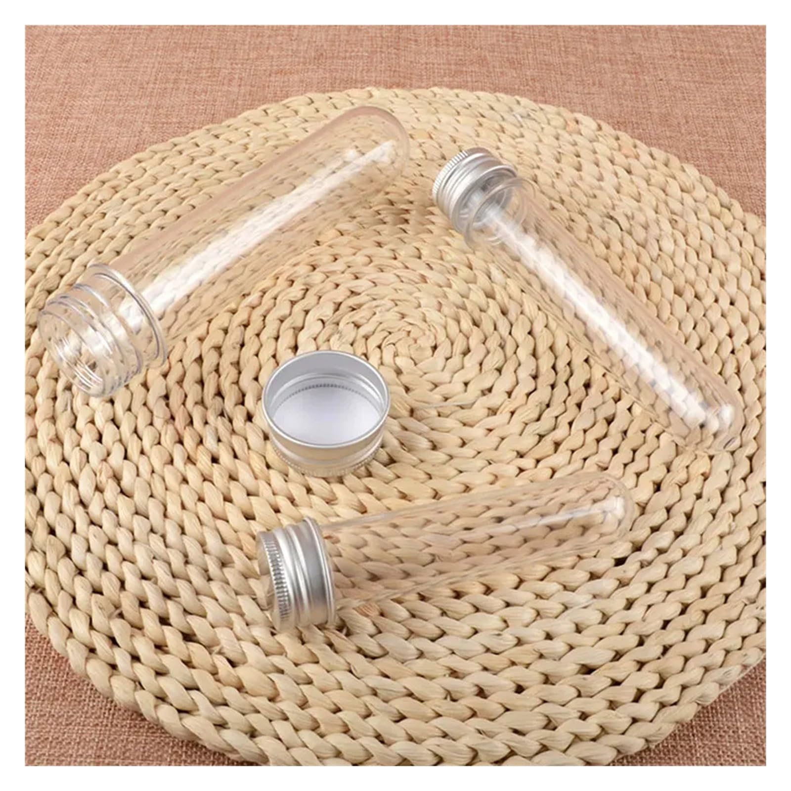 yingyingjia 20 SZTUK Laboratorium 30 ml PET Probówka Butelka Przezroczysta Cylindryczna Plastikowa Butelka Wkładana Do Maski Cukierki Linia Danych 25 * 110mm
