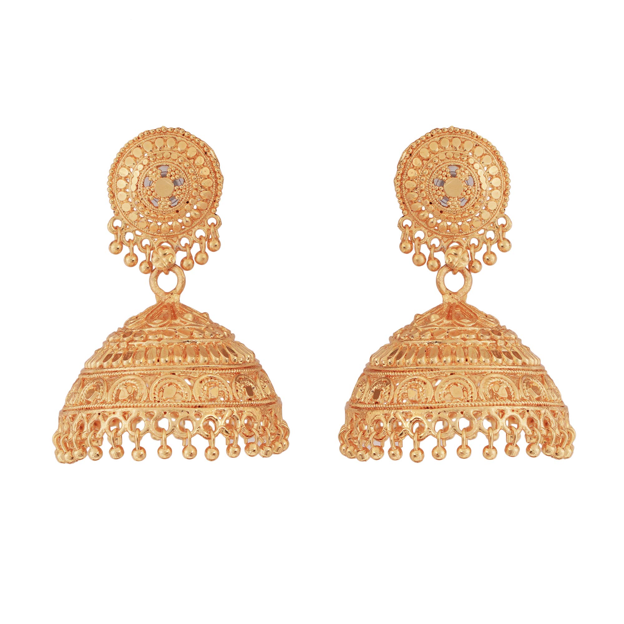 Shreyadzines Golden Non-Precious Metal Alloy Gold Plated Traditional Ethnic Collection Big Jhumki Jhumka Earrings For Women And Girls, Medium (Jme1755) (B07NZV2SZ5) Amazon Price History, Amazon Price Tracker