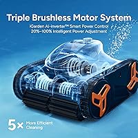 Vista 4 de Limpiador robótico iGarden de piscinas serie KN, 210 minutos de funcionamiento, navegación 3D inteligente, tecnología de ahorro de energía