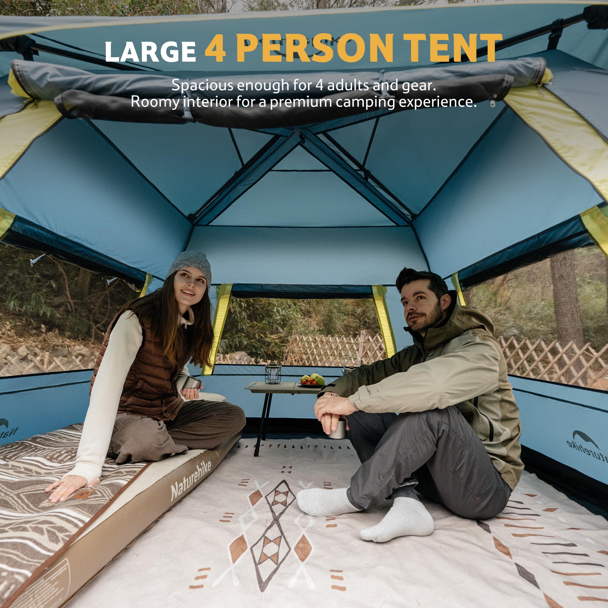 Naturehike Cape-Lite - Tienda de campaña tipo túnel impermeable para 4-6 personas, con PU3000 mm, para camping, viajes en coche y actividades al aire libre