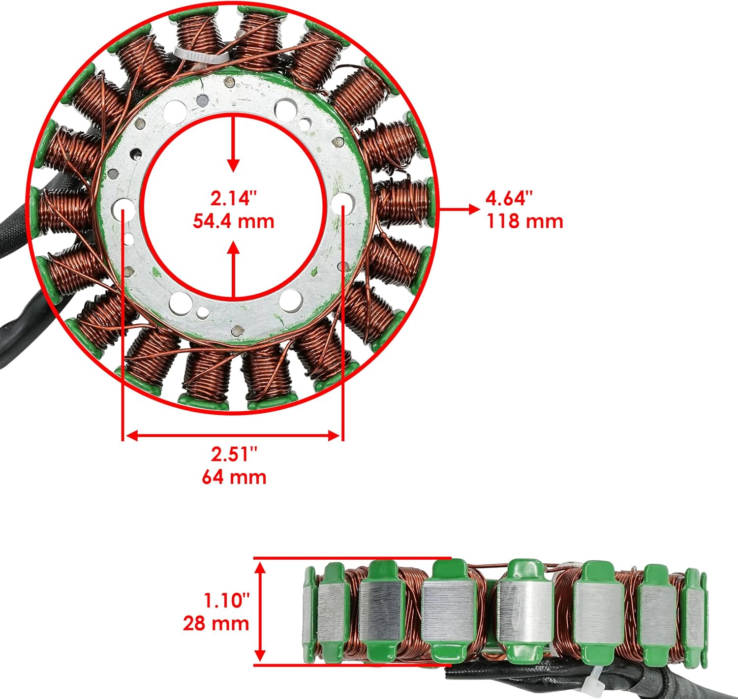 Caltric Stator Compatible With Honda Vt750C Vt-750C Vt750Ca Shadow 750 Aero Ace 2004-2009 Magneto