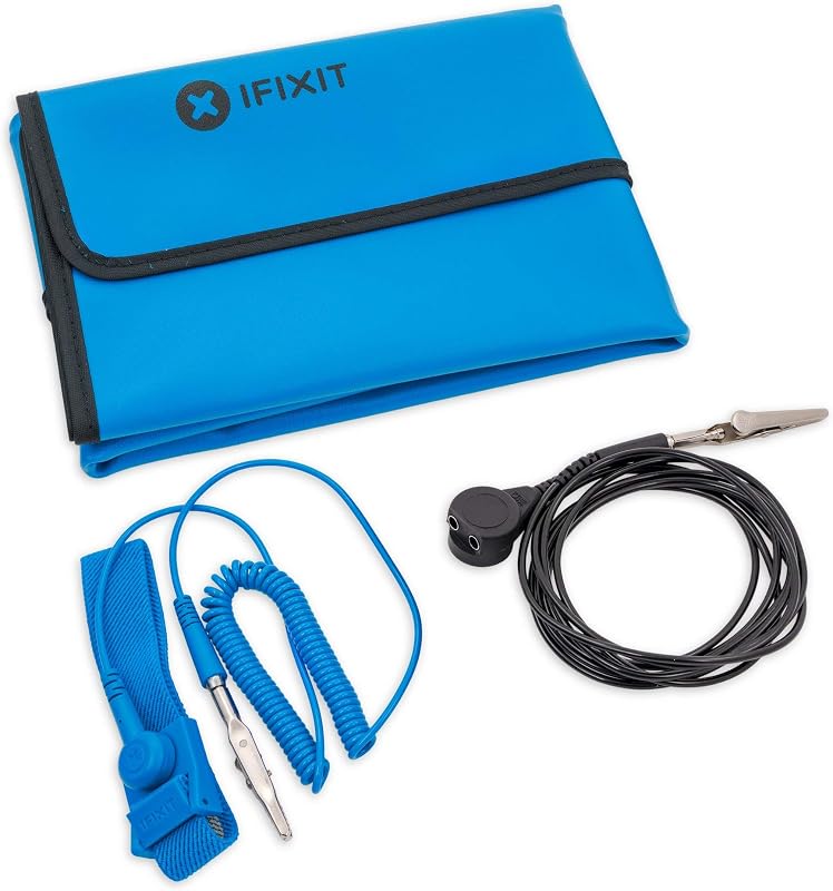 Alfombrilla antiestática portátil iFixit: almohadilla ESD, correa para la muñeca, cable de conexión a tierra