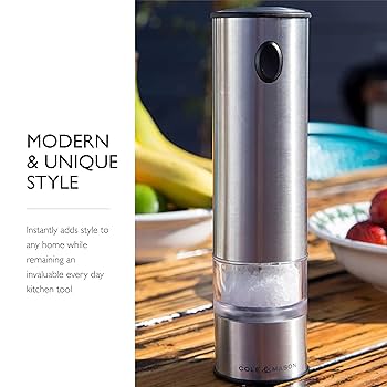 美品　STOVEL & MASON   lassiere mills  3ピース Cole & Masón Hawksbury Classic Stainless Steel Pepper & Salt