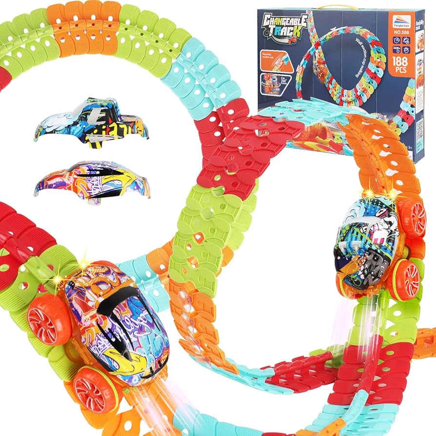 おもちゃ7点 Amazon | 車両おもちゃ DIY 車 レール おもちゃ 知育玩具