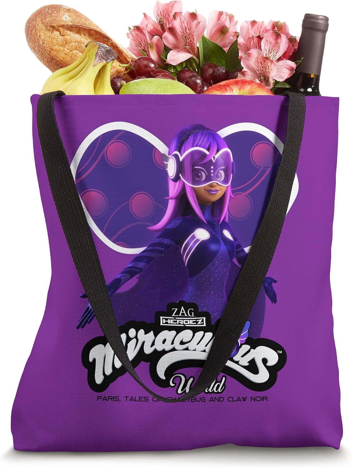 Miraculous Ladybug Tales of Shadybug and Claw Noir Hesperia Tote Bag