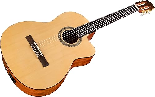 Miniatura 5 de Cordoba C1M-CE Guitarra Clásica Acústico-Eléctrica Cutaway de Cuerda de Nailon, Natural, Serie Protegida