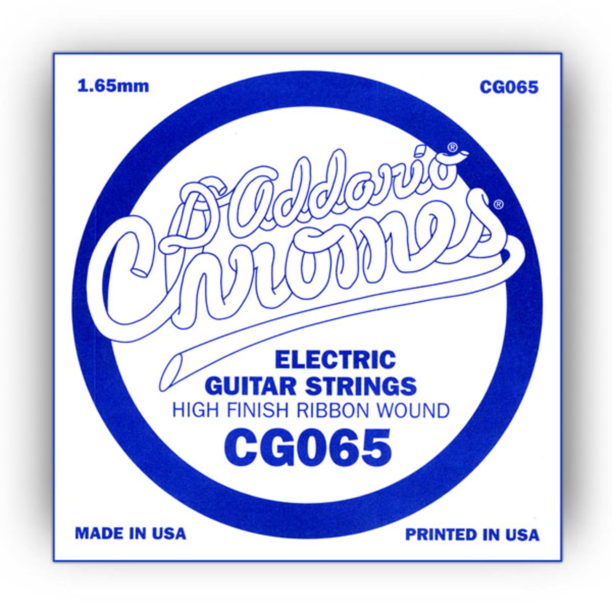 D'Addario CG065 .065 Flat Wound Single String for Electric Guitar