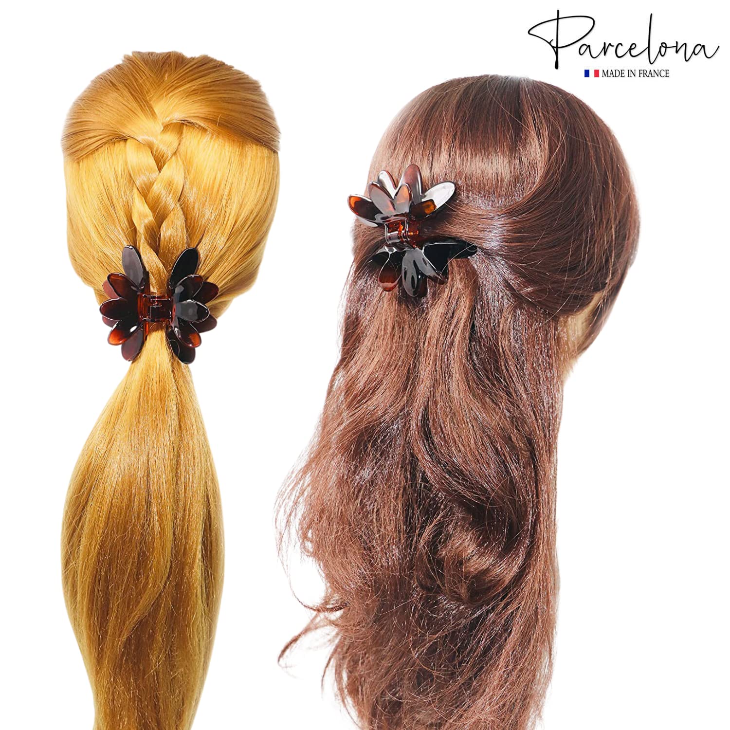 Parcelona French Butterfly 3" Tortoise Shell Celluloid Acetate Girls Hair Claw Clips No Slip Sturdy Claw Clip Jaw Hair Clip Fashion Durable Styling Hair Accessories for Women, Made in France - Image 7