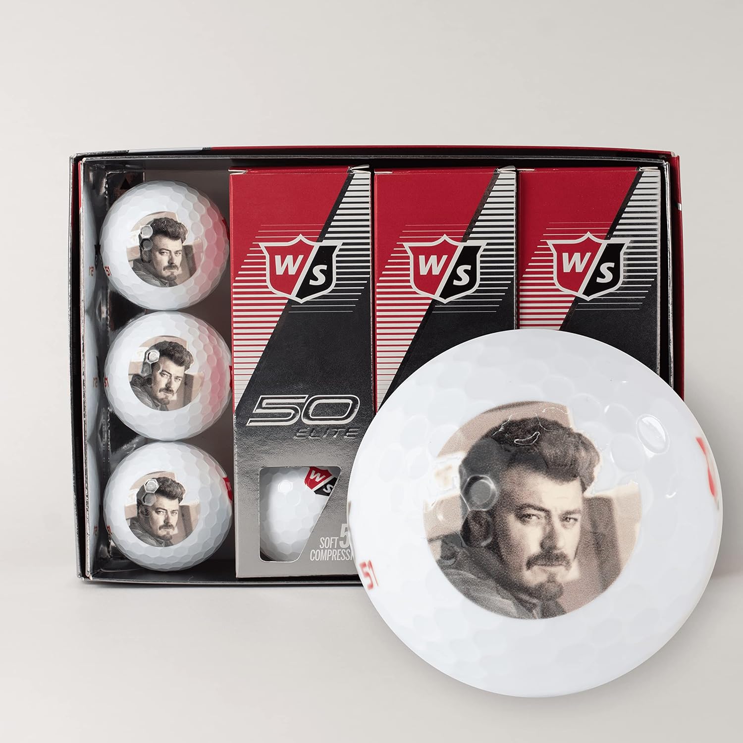 Wilson Golf Balls - Personalized with Logo, 1 Dozen - White, Urethane, 2-piece, 1.68 inches, Golf, Buffalo BottleCraft