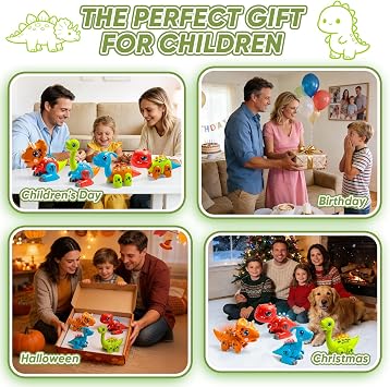 Dinosaur Assembly Toy,Easy Take Apart Dinosaur Building Set with Lights & Music,STEM Learning Educational Toy,Perfect ChristmasBirthday Gift for Boys & Girls