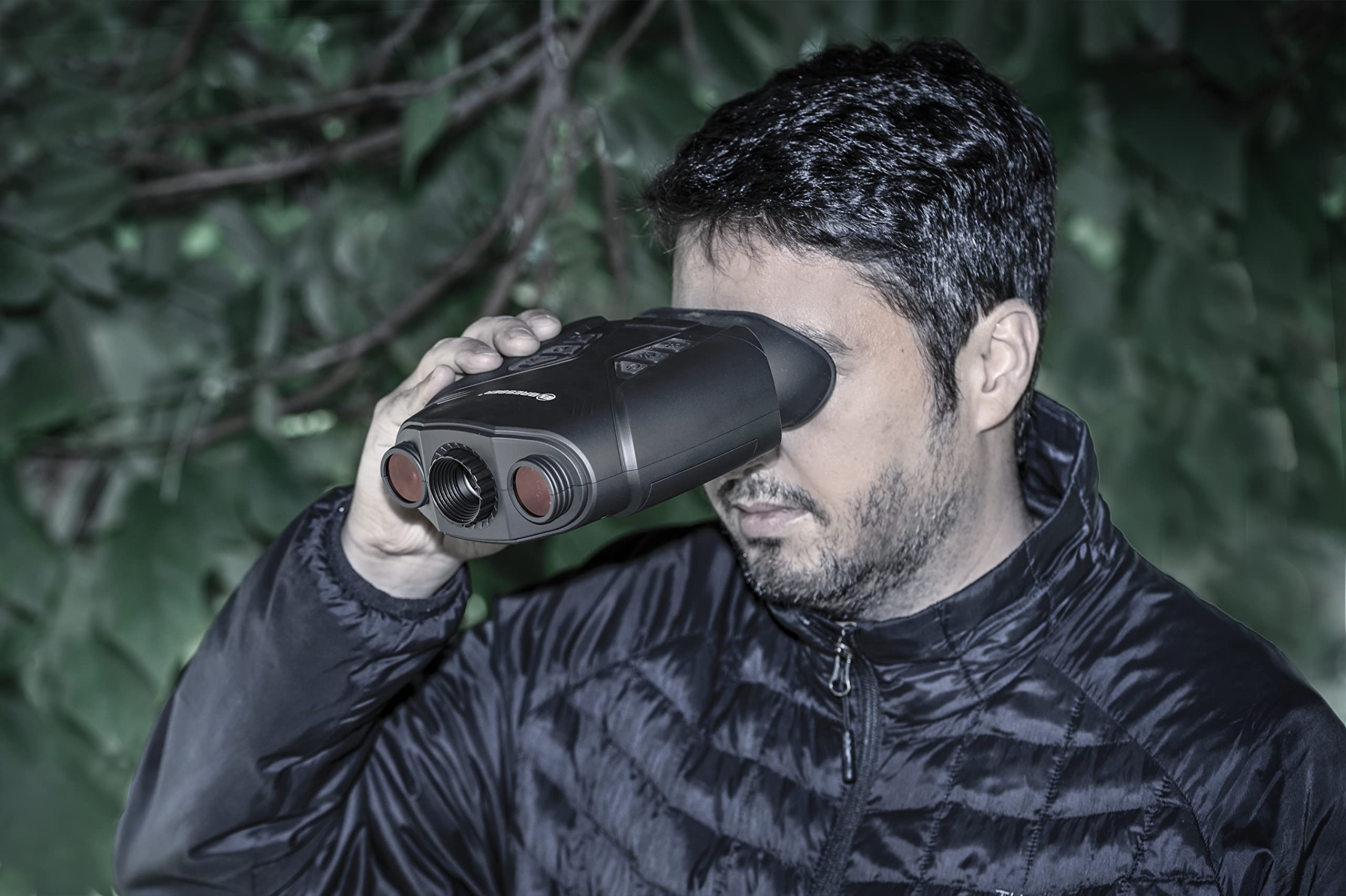 Bresser digitales Nachtsichtgerät Binokular 3X Nightlux 200 Pro mit digitalem Zoom, Infrarotbeleuchtung, Display, Foto- und Video-Funktion