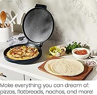 Vista 2 de Chefman Everything Maker & Pizza Oven – 1440W Countertop Electric Pizza Maker with 12” Nonstick Cooking Plates, Plus Makes Quesadillas, Omelettes
