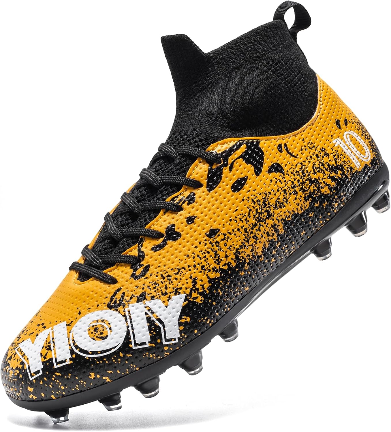 Unisex-Child Soccer Cleats High-top Youth Football Training Shoes