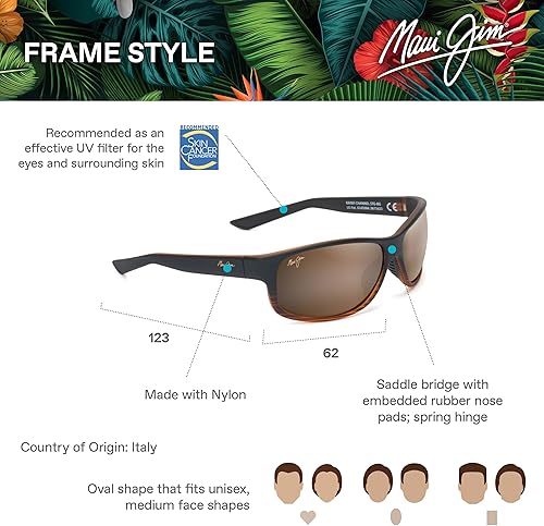 Miniatura 6 de Maui Jim Kaiwi Channel - Gafas de sol deportivas patentadas con lentes Polarizedplus2