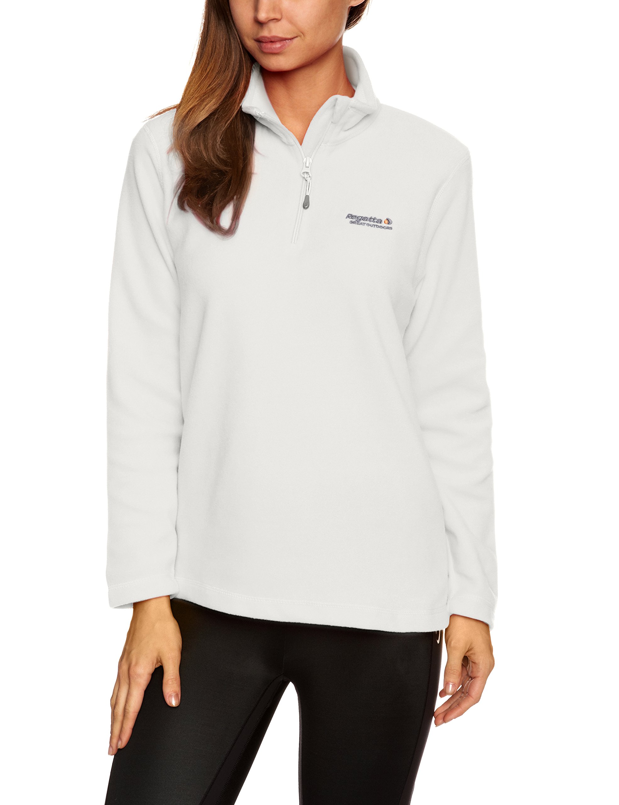 Regatta Women's Sweethart Lightweight Half-Zip Symmetry Fleece, White (Polar Bear), 14