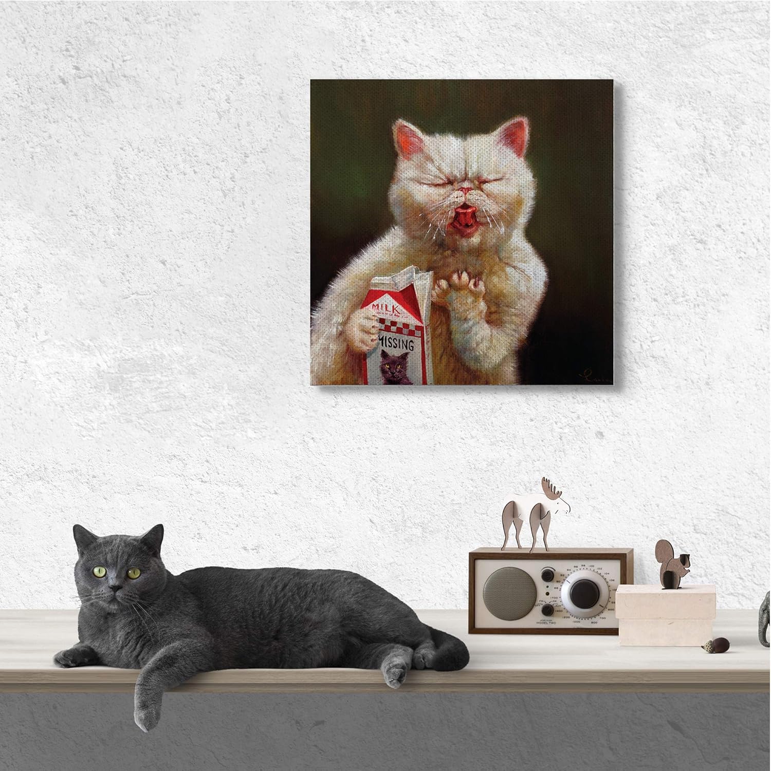 Stupell Industries Missing Cat Milk Box Sour Face Family Pet
