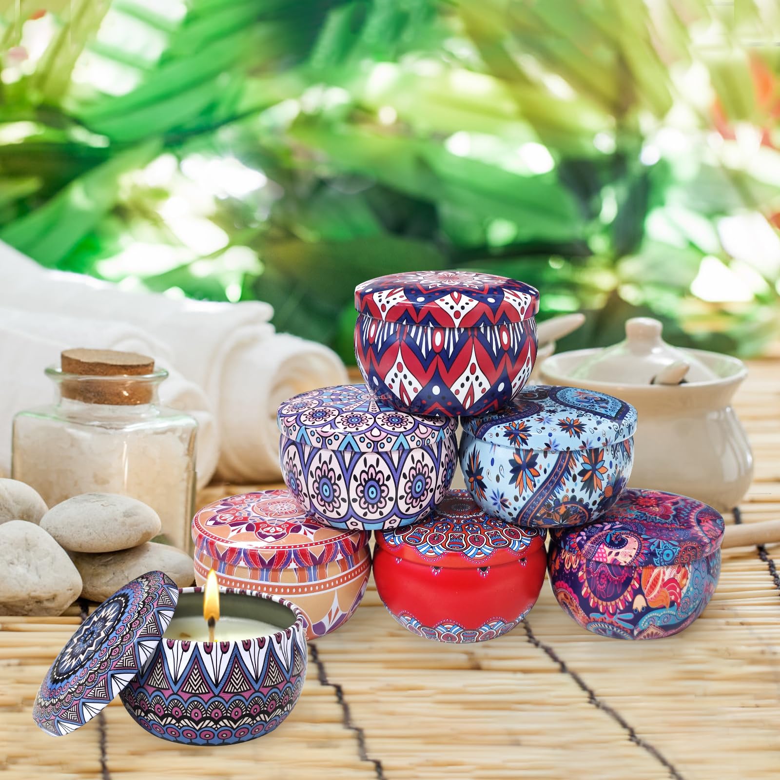 48 Stück Duftkerzen Geschenkset Langlebige Sojawachs Aromatherapie Kerzen für Zuhause Hochzeit Babyparty Brautparty Gastgeschenke Weihnachten Geburtstag Geschenke für Frauen