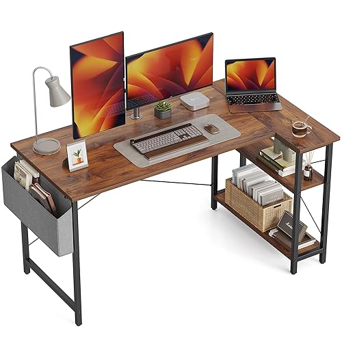 CubiCubi L Shaped Desk, 55 Inch Computer Desk with Reversible