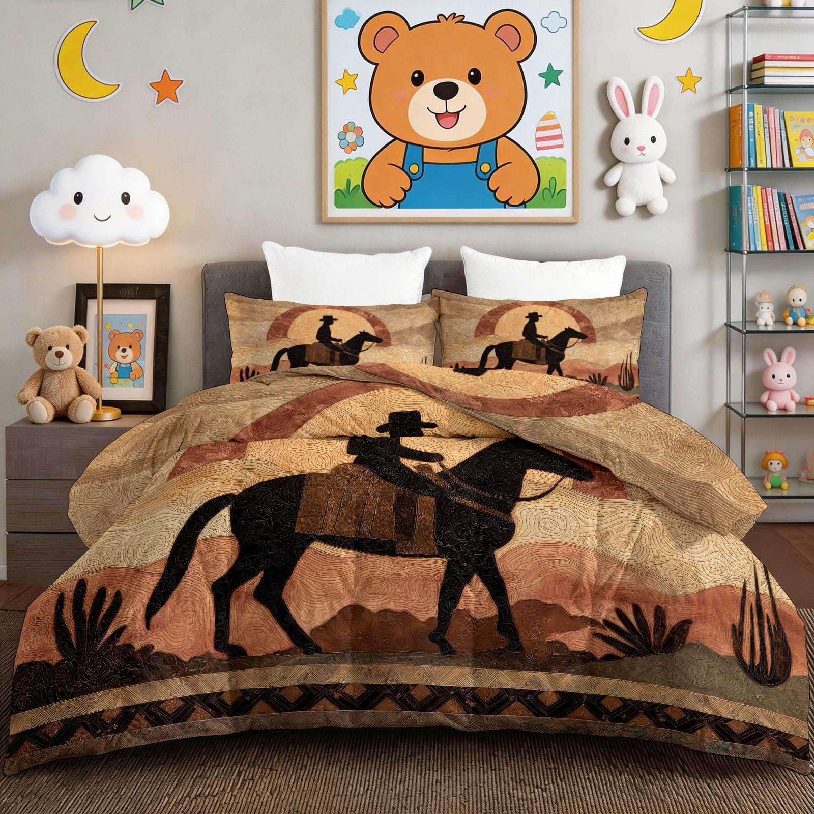 Edredón transpirable de loro lavable 155x220 cm con almohadas