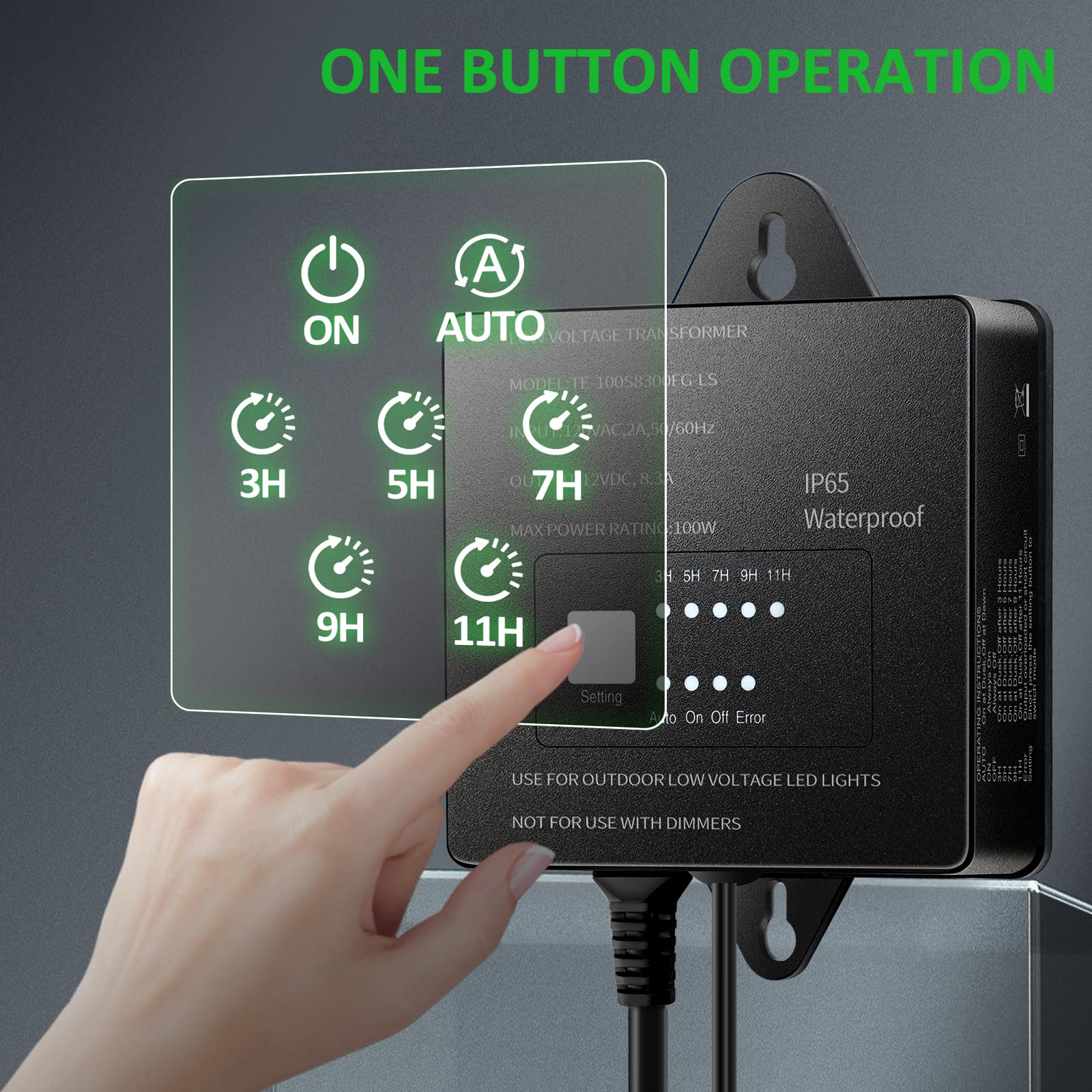 100W Low Voltage Landscape Transformer - Timer & Photocell -7 100W Low Voltage Landscape Transformer - Timer & Photocell -7