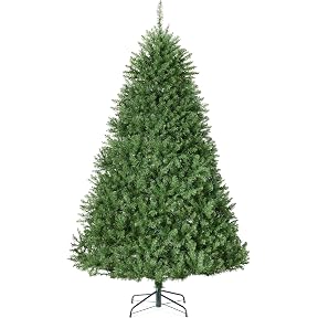 Best Choice Products Artificial Christmas Tree, 7.5ft Premium Pre-Lit Realistic Spruce Holiday Décor w/Dense Branches, Metal Base - Green Spruce