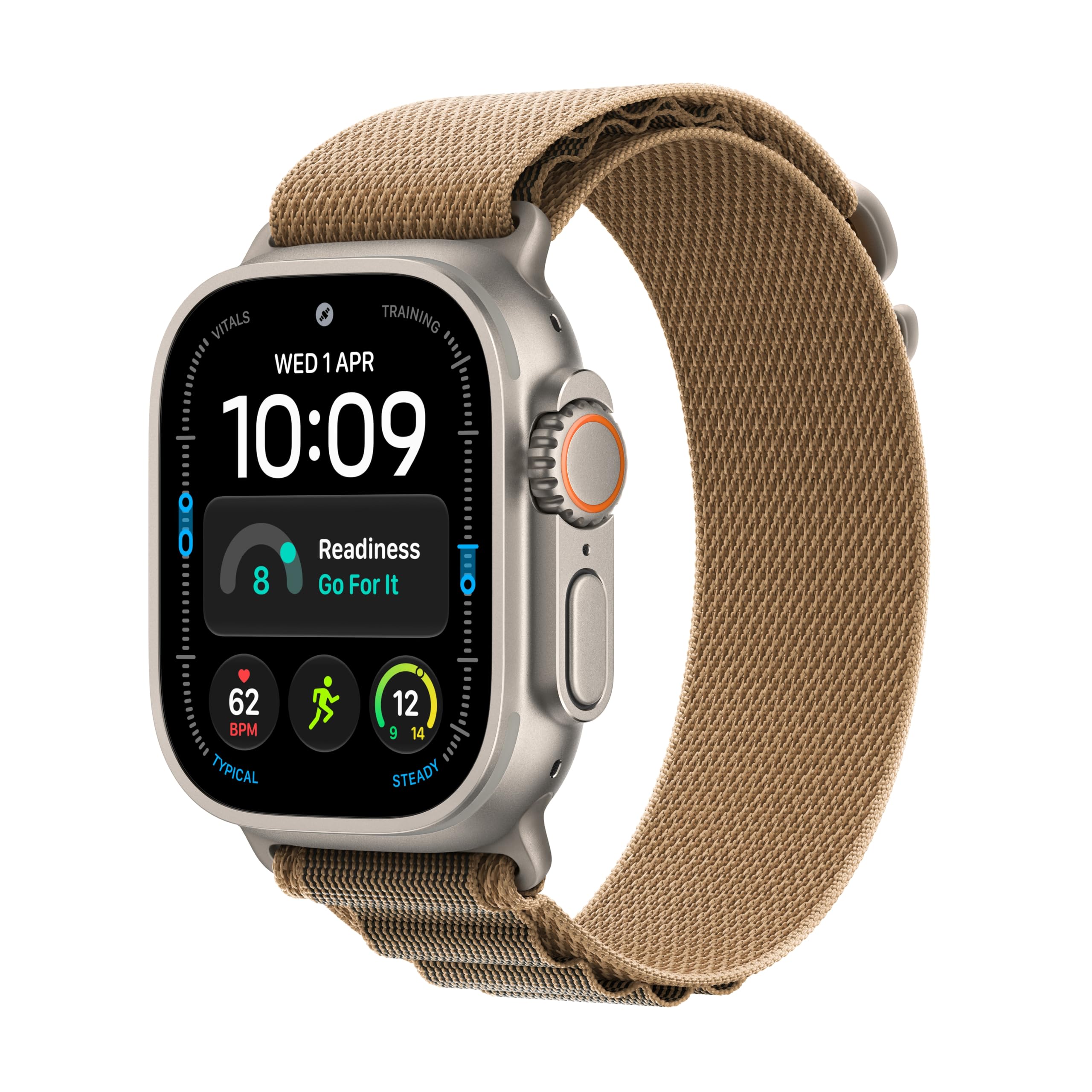 Apple Watch Ultra 4 GPS + Cellular 49mm Smartwatch Natural Titanium Case | Desert Alpine Loop - M. Advanced Health + Fitness Tracking, 2+ Day Battery