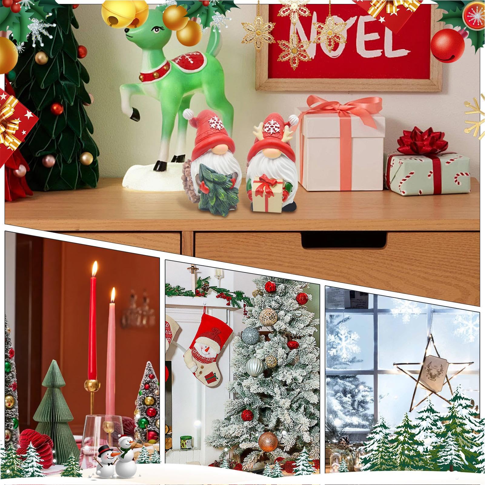 Figuras De Gnomos para La Decoración Navideña del Hogar 2 Piezas De Figuras