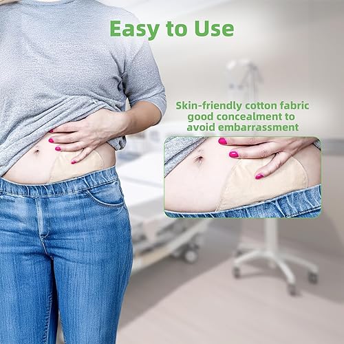 Miniatura 6 de 10 bolsas de colostomía, bolsa de ostomía de una pieza, suministros de ostomía, bolsa drenable de ostomía para el cuidado del estoma de ileostomía,