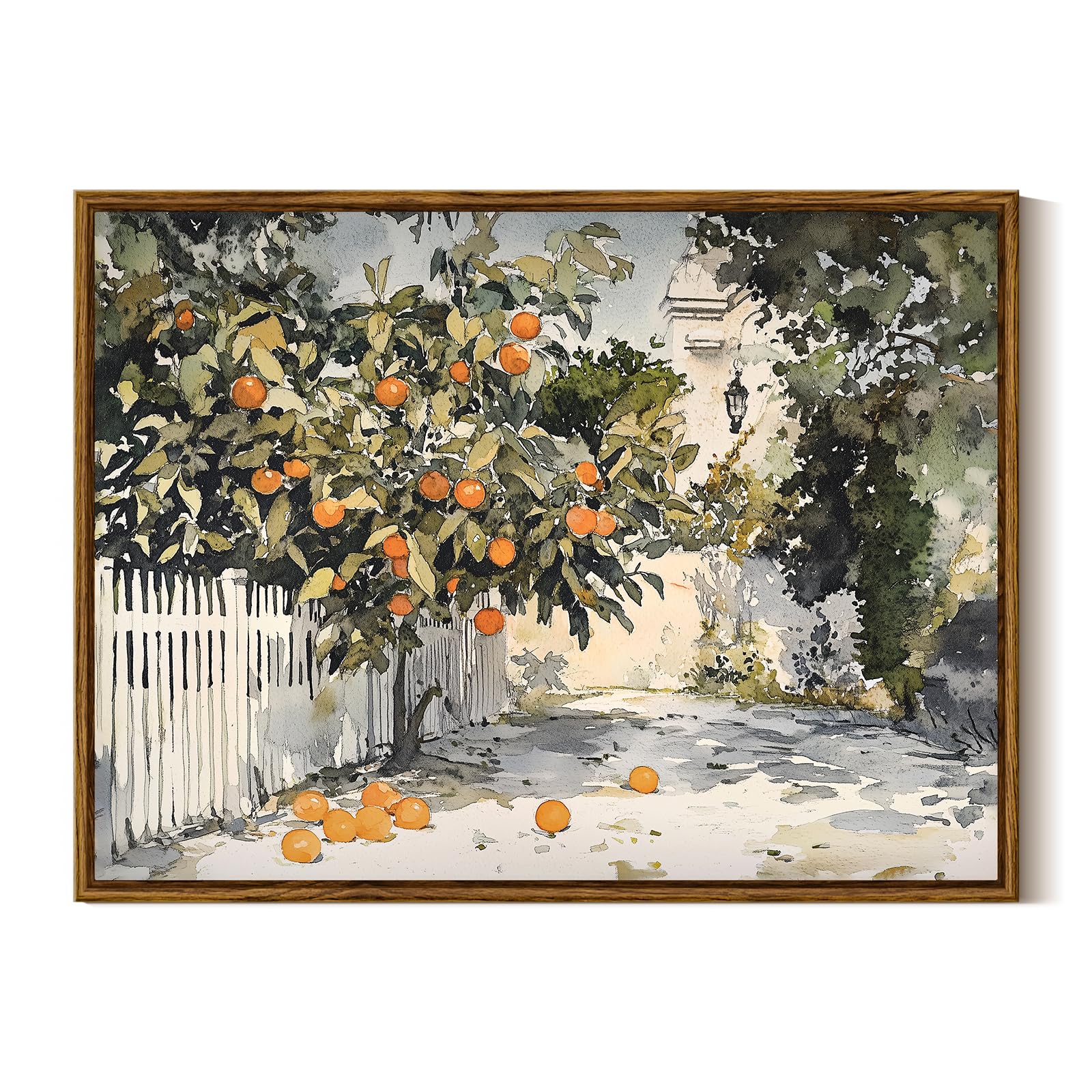 InSimSea Framed Canvas Orange Trees