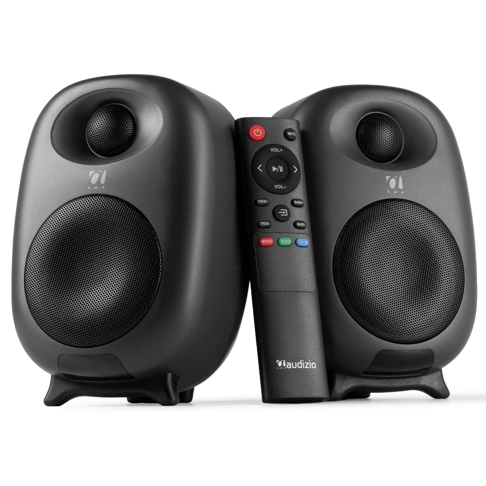 Audizio RS60 - Altoparlanti per PC/Studio Attivi 120 W con Bluetooth, Ingresso Ottico, USB, AUX e RCA, woofer 3" e Tweeter 1", ideale per altoparlanti PC da gaming e monitor da studio
