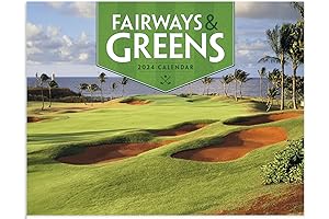 2024 Golf Fairways and Greens Hanging Wall Calendar