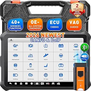 OTOFIX D1 Pros Obd2 Herramienta de Diagnóstico, Codificación ECU, Diagnóstico Todos Los Sistemas OE, 40+ Servicio, Control Bidireccional, Escaneo Automático 2.0, CANFD y DOIP, Actualización de 2 Años