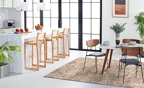 Miniatura 10 de Safavieh Natura Collection - Alfombra de pasillo de 2 pies 3 pulgadas x 8 pies, color negro y marfil, tejido plano bohemio hecho a mano, lana de