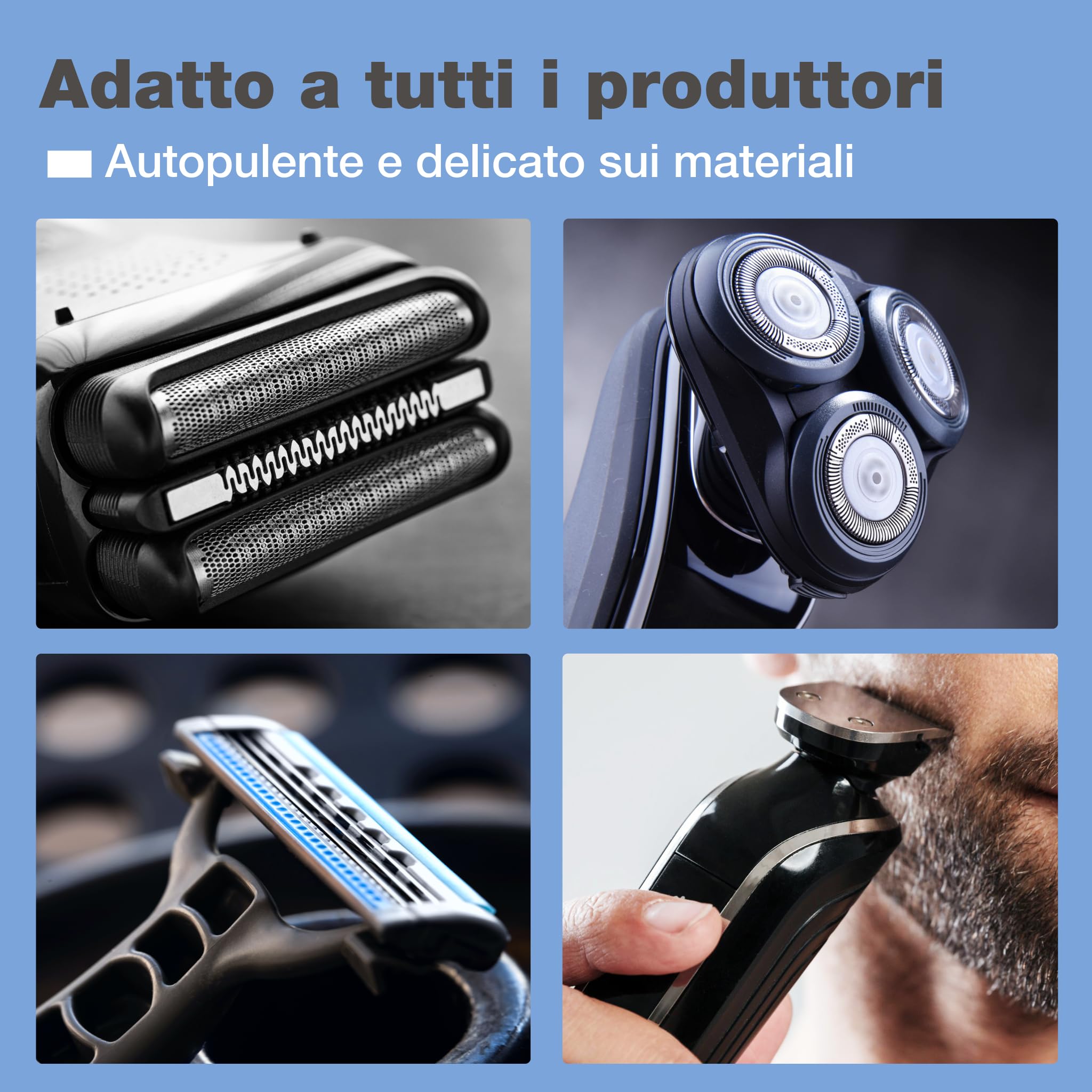 Bio-Chem - Detergente per testine di rasoio 2 x 750ml - Detergente per testine di rasoio per uomini e donne - Adatto a tutte le marche di rasoi - Manutenzione delle testine di rasoio