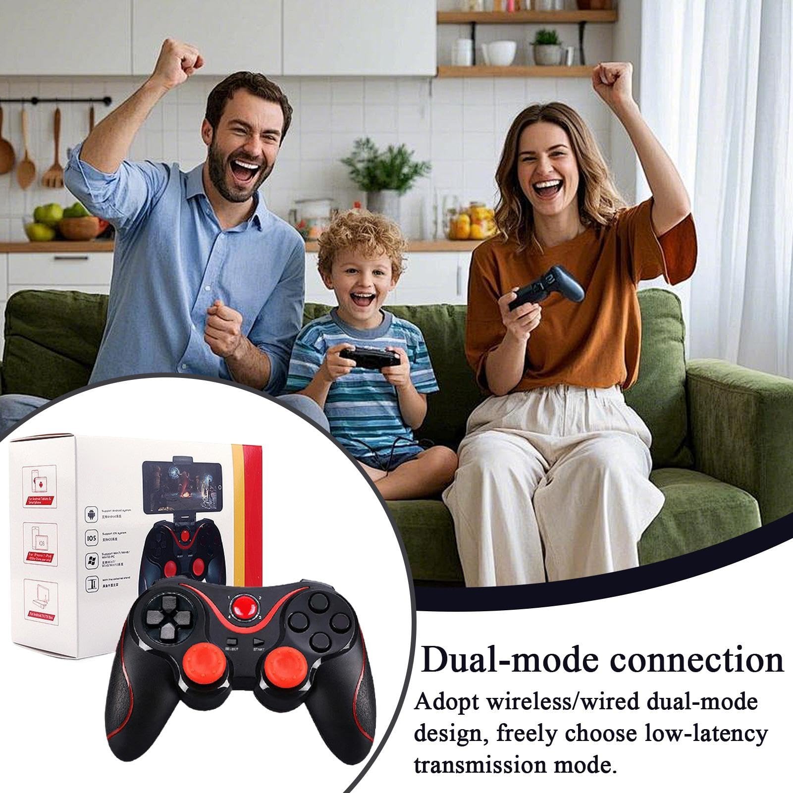 Jingmiger Controller PC per Giochi - Impugnatura Ergonomica,Controller Cablato Per Videogiochi | per Appartamento, Bar, Casa, Adolescenti, Adulti, Uomini, Ragazzi, Amici e Intrattenimento [Android]