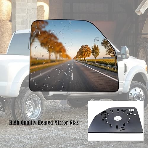 Miniatura 5 de Espejo de remolque lateral del pasajero cristal de espejo térmico con soporte trasero para Ford F150 Truck 2015-2018 Ford F250 F350 Super Duty F450