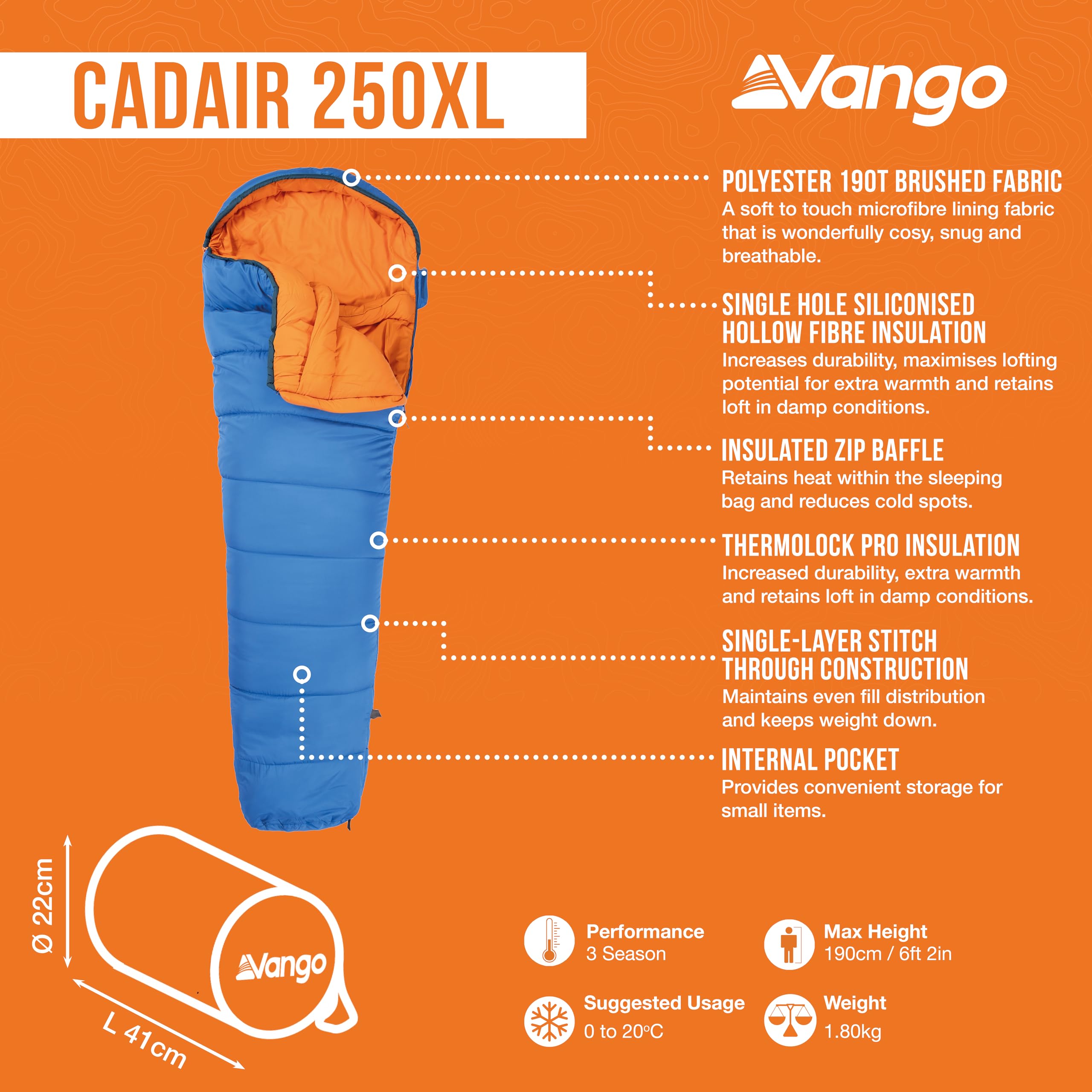Śpiwór Vango Cadair 250 Single Mummy