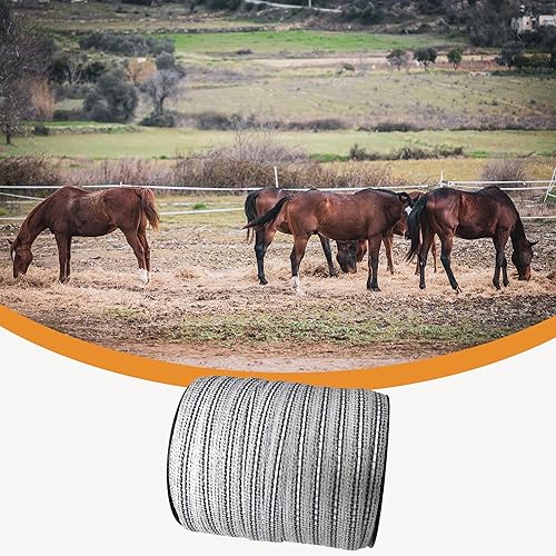 Miniatura 6 de Cinta de polietileno eléctrica mejorada con tira reflectante, cinta de esgrima de caballo de 656 pies (656.2 ft), cinta de valla de 3/5 pulgadas
