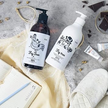 YOPE Natural Body Lotion, Shea Butter, Dry Skin, Regenerating, Mositursing, 98% Natural ingredients, Fig Tree 300ml