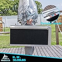 Vista 4 de Rampa portátil para silla de ruedas de 5 pies, rampa portátil plegable de aluminio antideslizante, rampas para sillas de ruedas para el hogar