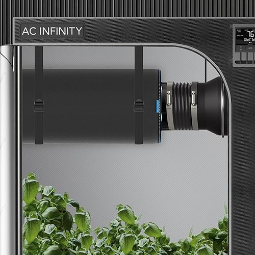 Miniatura 8 de AC Infinity Filtro de carbono de aire de 6 pulgadas con carbón virgen australiano de primera calidad, para ventilador de conductos en línea, control