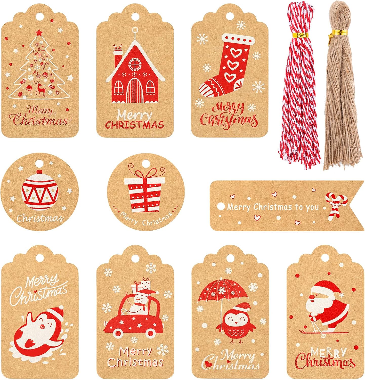 500 Pezzi Etichette Regalo Di Natale, Adesivi Per Incartare - Foto 1